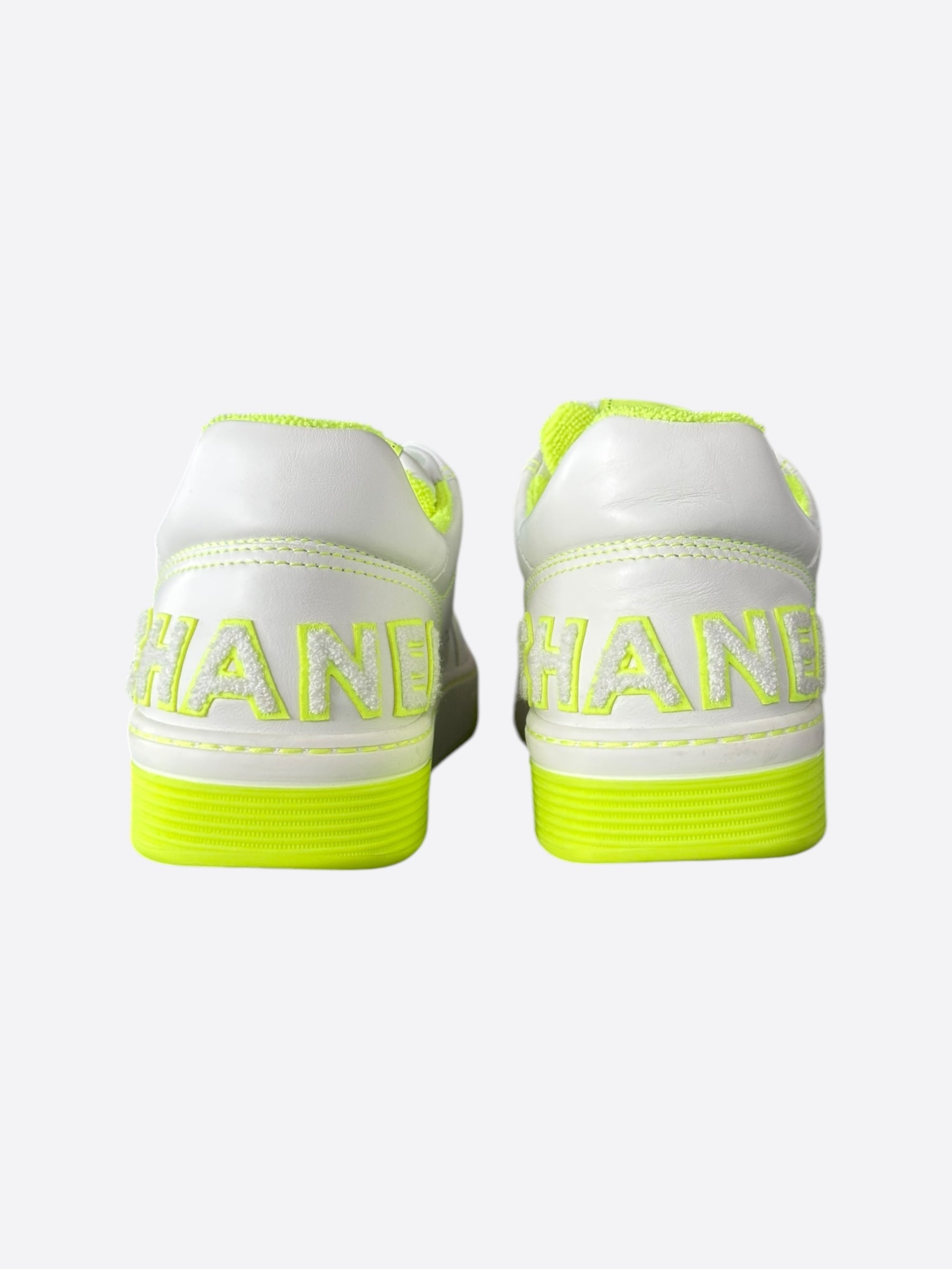 Chanel White & Yellow Logo Sneakers – Savonches