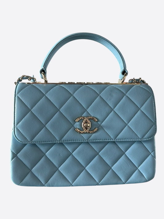 Chanel Baby Blue Small Top Handle Bag