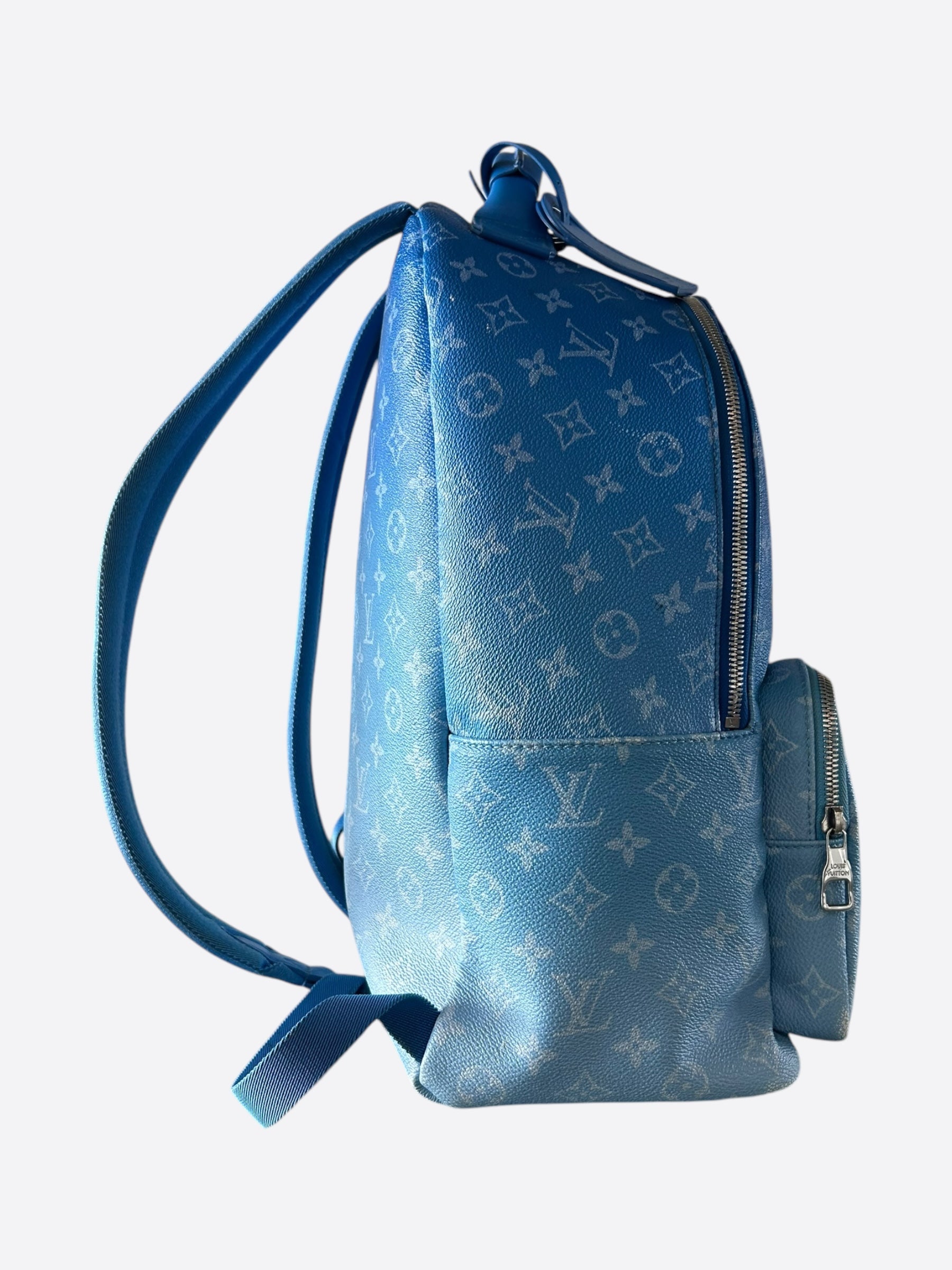 louis vuitton backpack multipocket clouds monogram blue Louis Vuitton Blue & White Cloud Monogram Backpack – Savonches