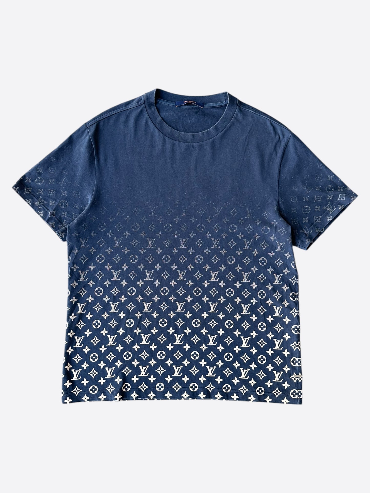 Louis Vuitton Blue & White Monogram Gradient T-Shirt