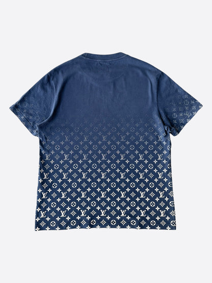 Louis Vuitton Blue & White Monogram Gradient T-Shirt