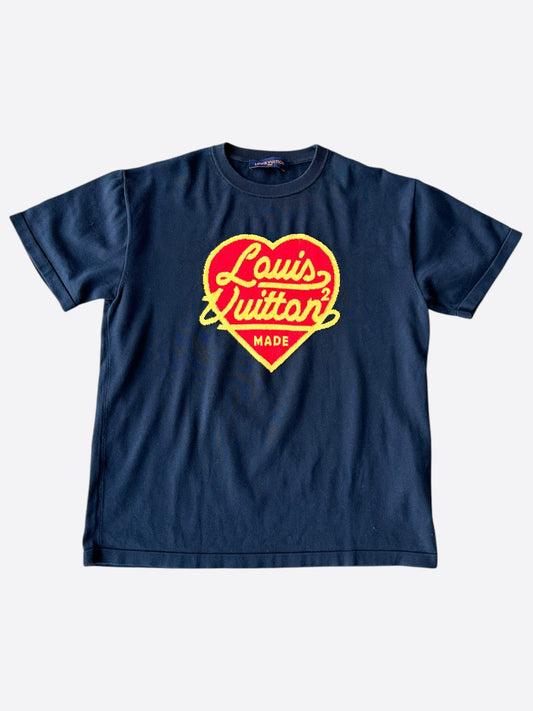 Louis Vuitton Nigo Navy Heart Intarsia T-Shirt