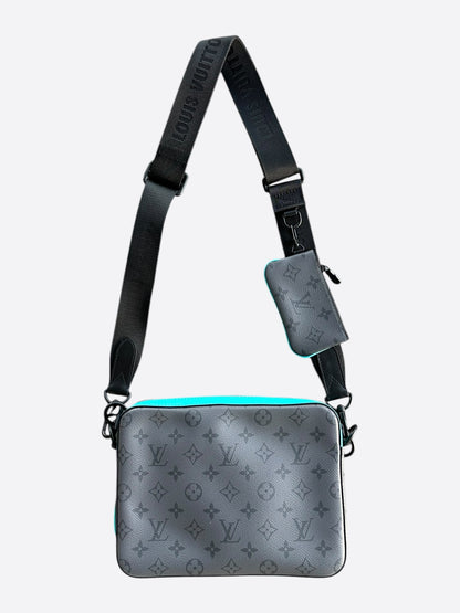 Louis Vuitton Grey & Blue Monogram Trio Messenger Bag