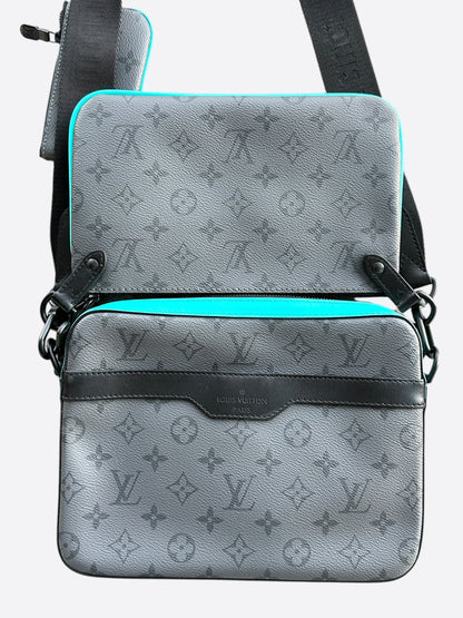 Louis Vuitton Grey & Blue Monogram Trio Messenger Bag