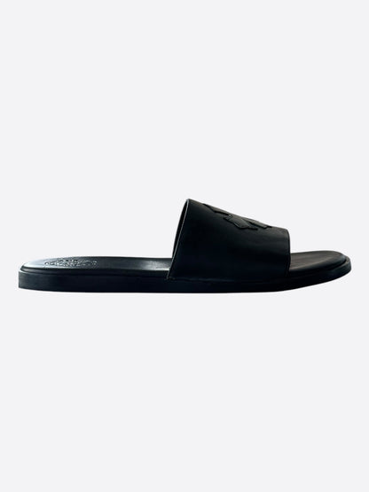 Chrome Hearts Black Cross Patch Slides