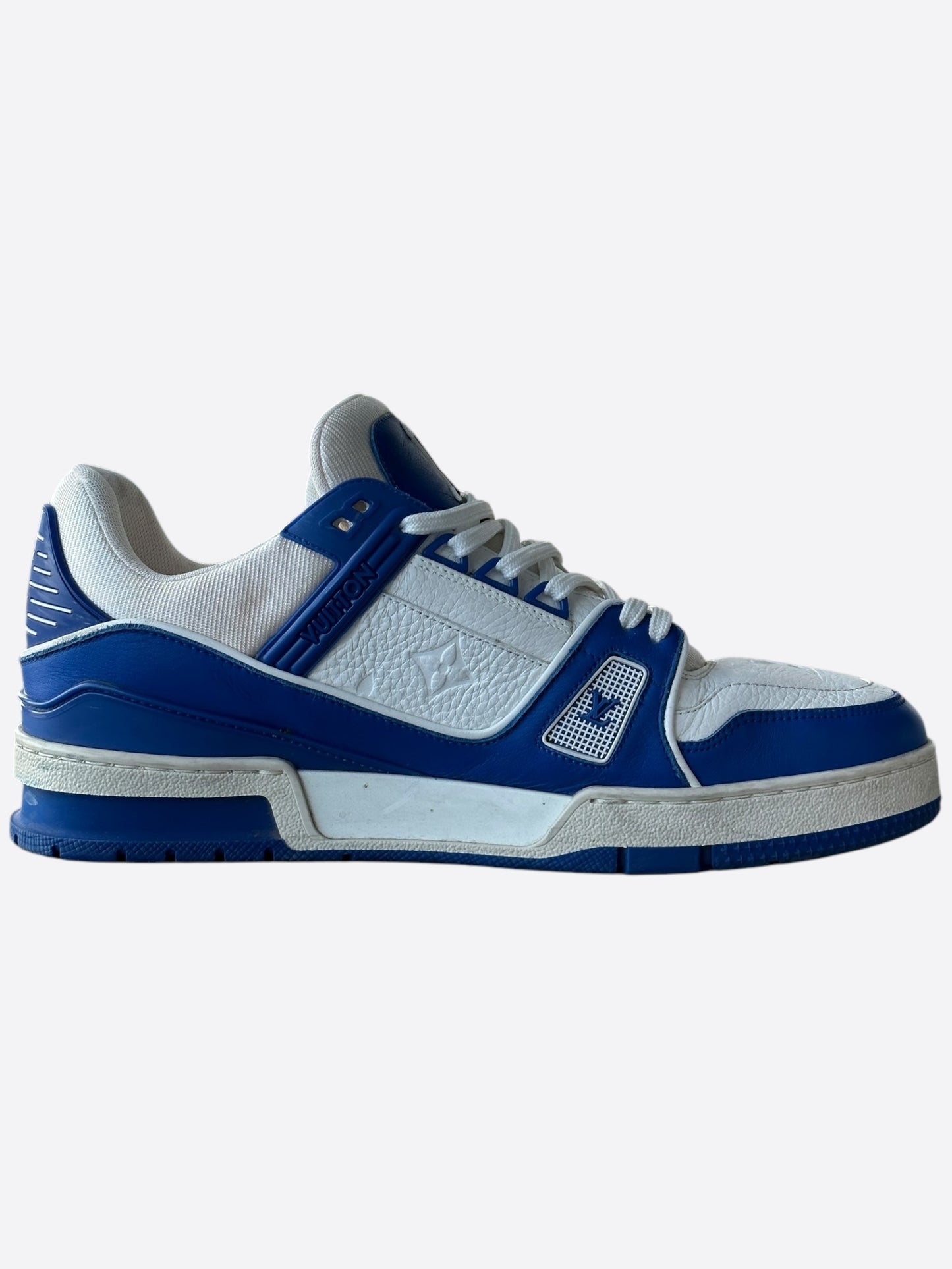 Louis Vuitton Blue & White Monogram Trainers