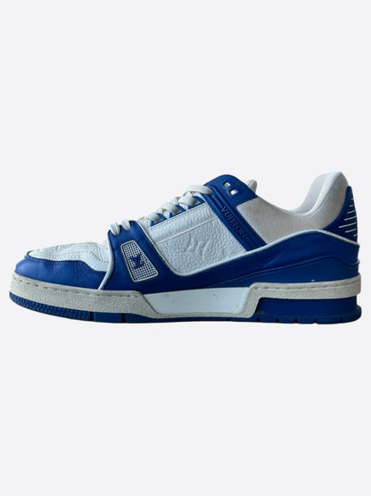 Louis Vuitton Blue & White Monogram Trainers