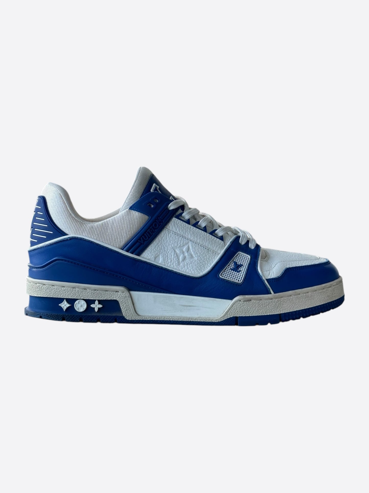 Louis Vuitton Blue & White Monogram Trainers