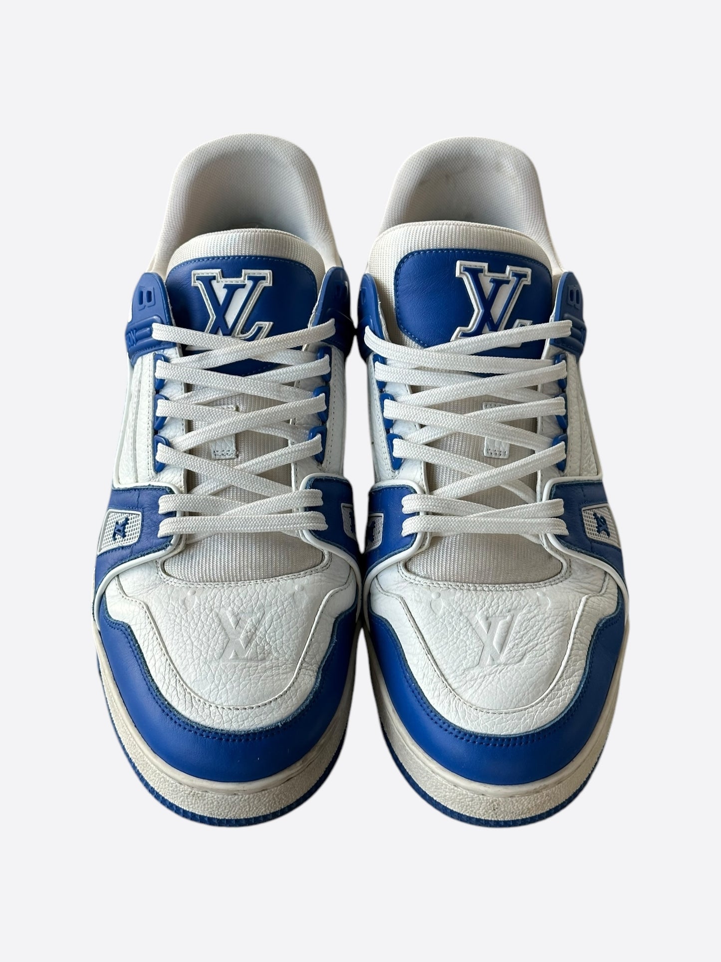 Louis Vuitton Blue & White Monogram Trainers