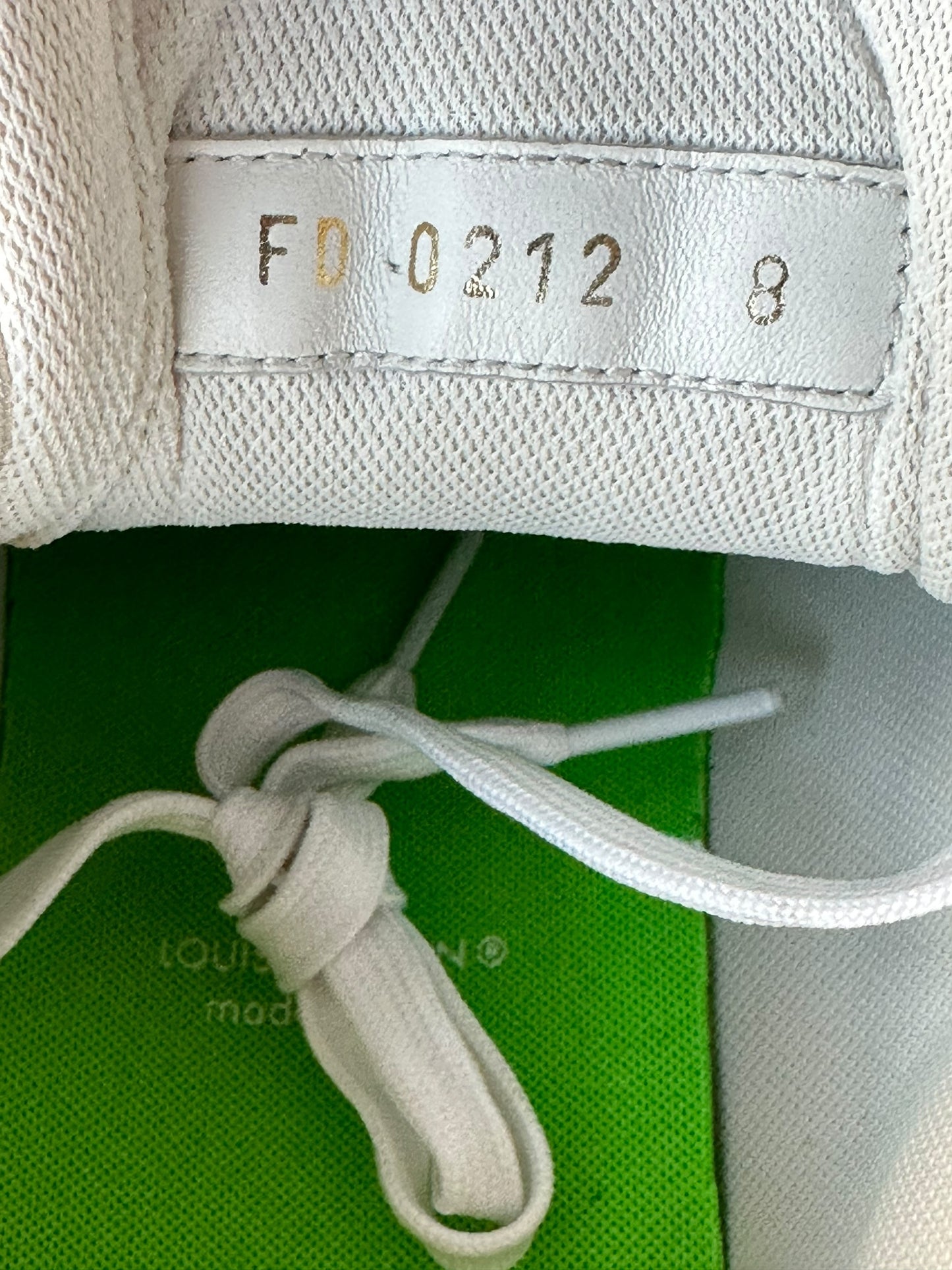 Louis Vuitton Green & White Monogram Trainers