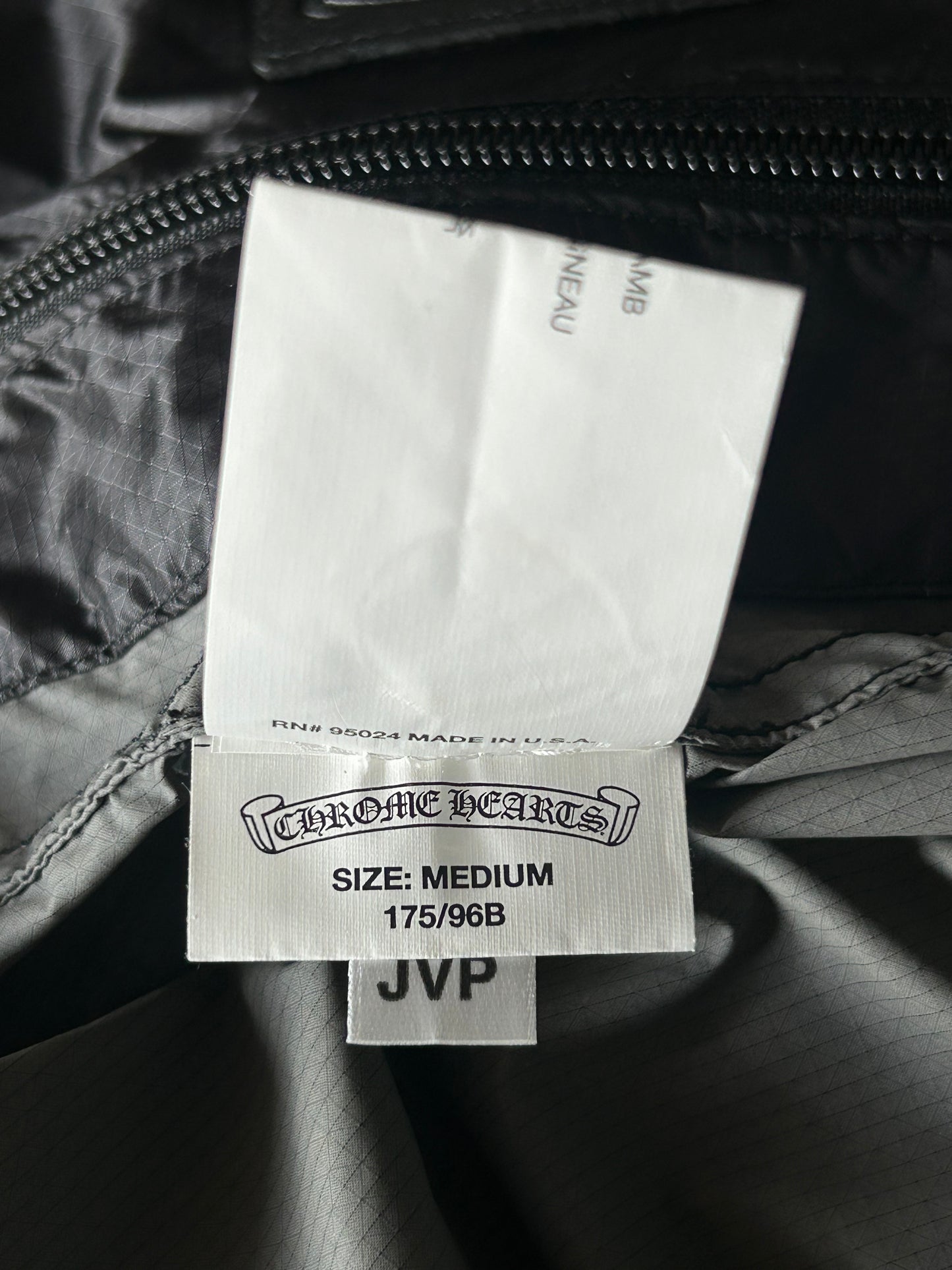 Chrome Hearts Black Cross Patch Nylon Windbreaker