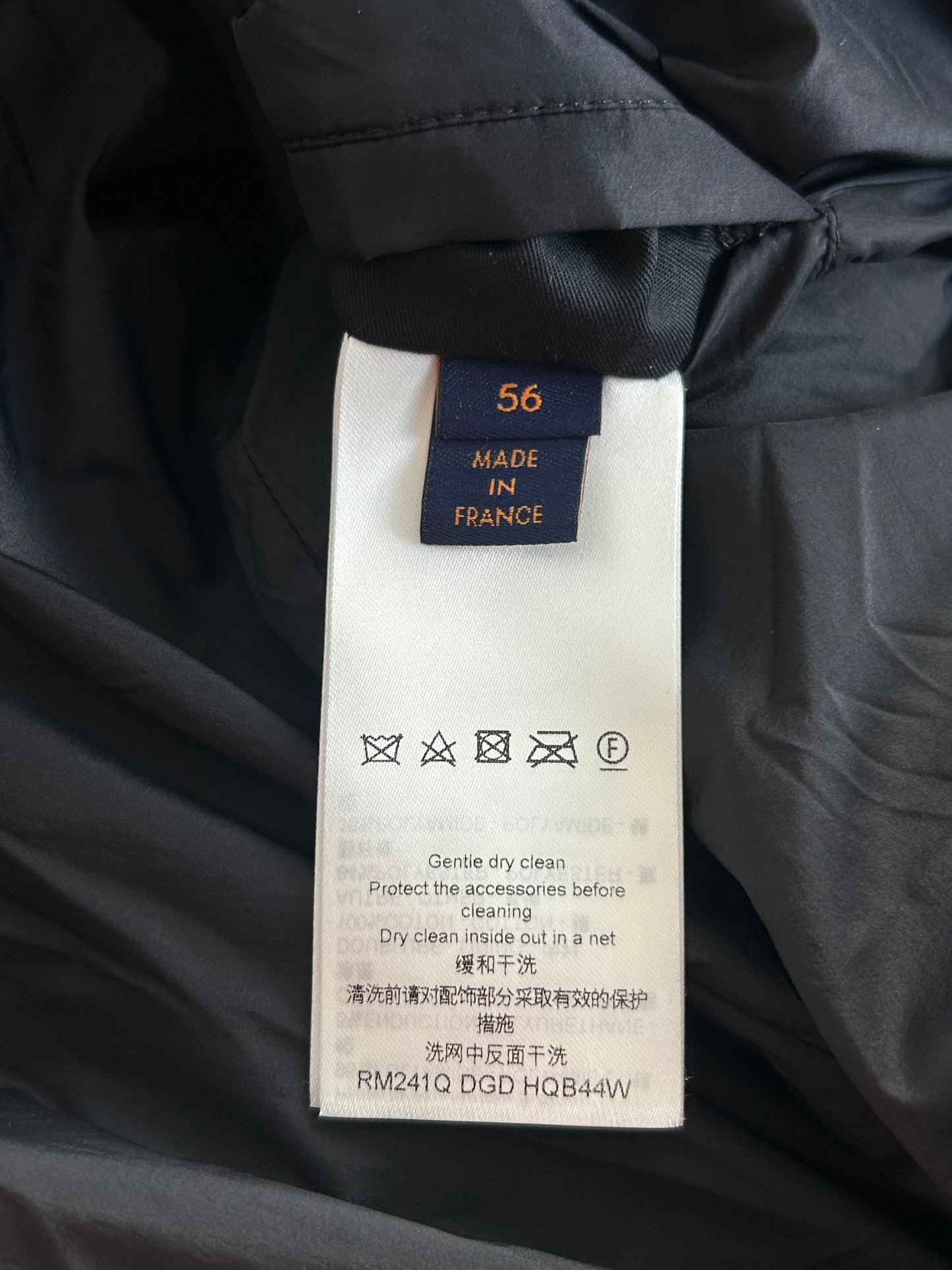 Louis Vuitton Black Embroidered Monogram Puffer Jacket