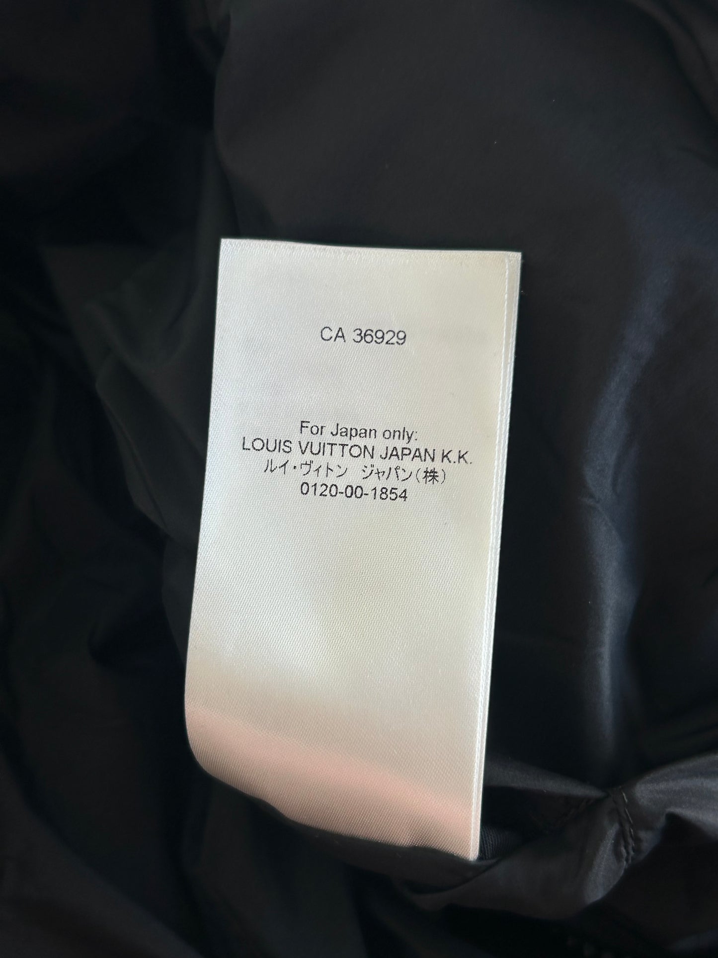 Louis Vuitton Black Embroidered Monogram Puffer Jacket