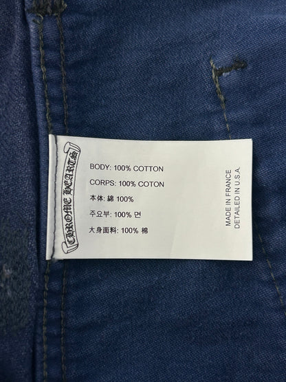 Chrome Hearts Blue Cross Patch Vintage French Work Pants
