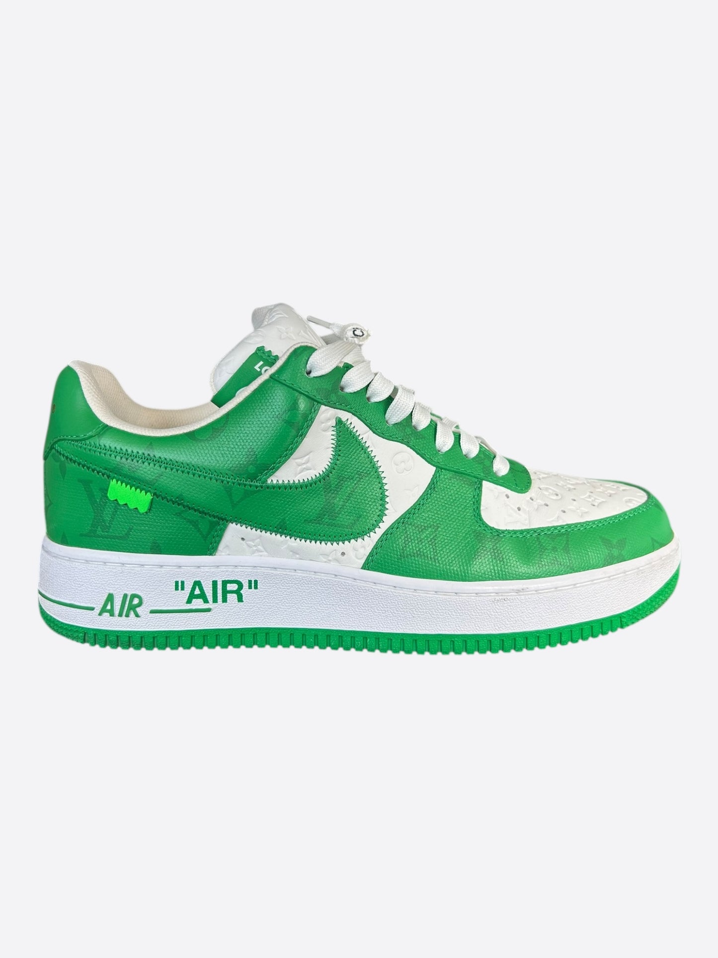 Louis Vuitton Nike Green & White Monogram Air Force 1