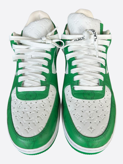 Louis Vuitton Nike Green & White Monogram Air Force 1