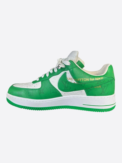 Louis Vuitton Nike Green & White Monogram Air Force 1