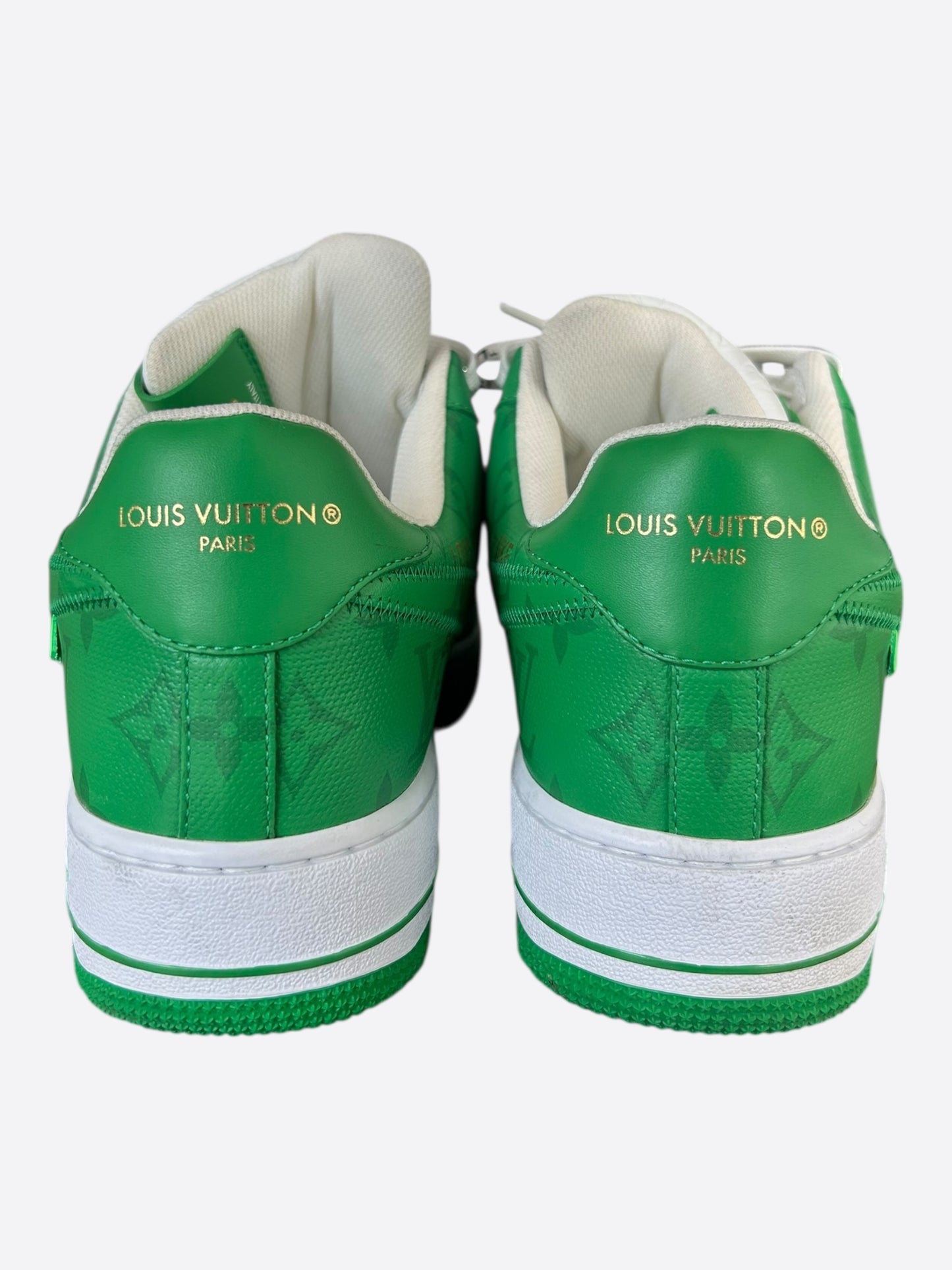 Louis Vuitton Nike Green & White Monogram Air Force 1