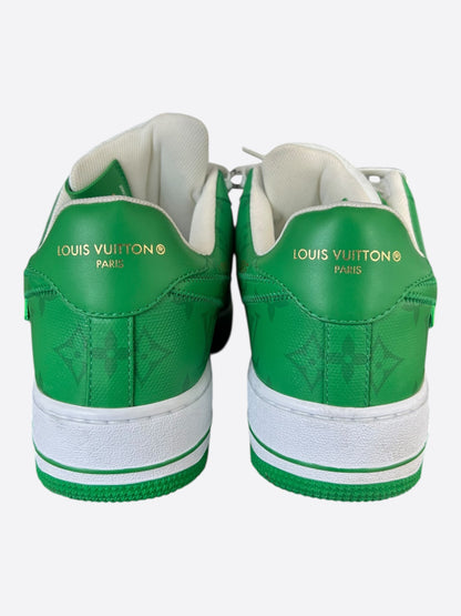 Louis Vuitton Nike Green & White Monogram Air Force 1