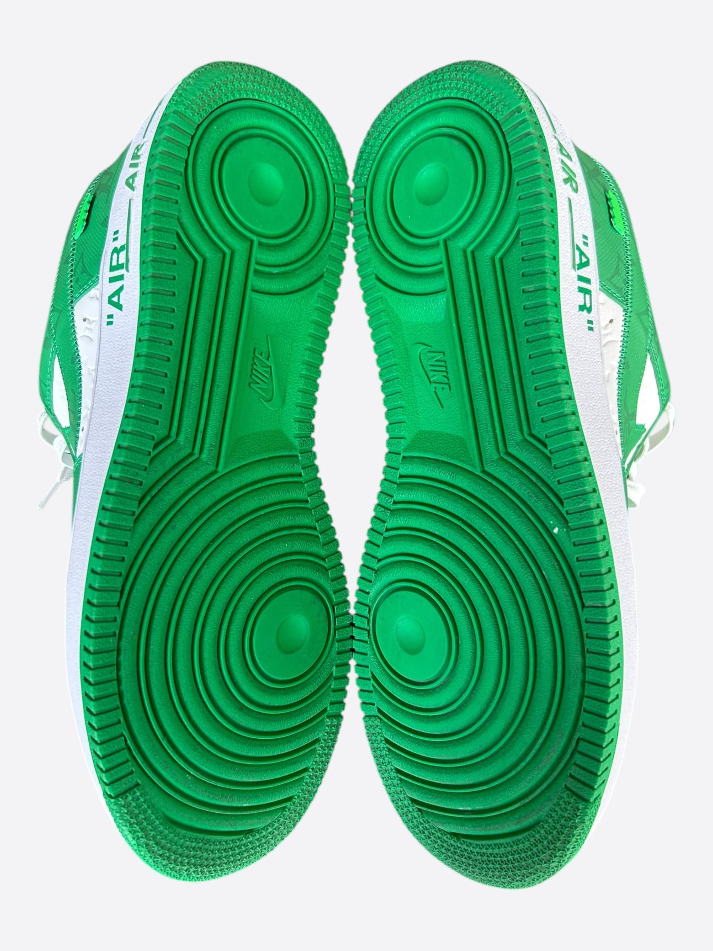 Louis Vuitton Nike Green & White Monogram Air Force 1