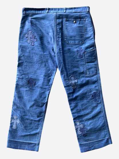 Chrome Hearts Blue Cross Patch Vintage French Work Pants