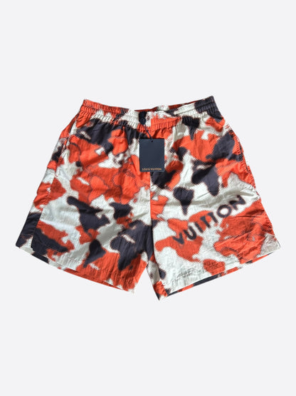 Louis Vuitton Orange Camouflage Swim Shorts