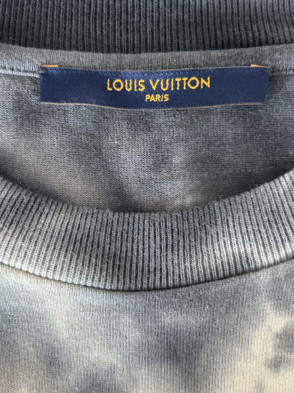 Louis Vuitton Grey & Orange Tie-Dye Graffiti T-Shirt