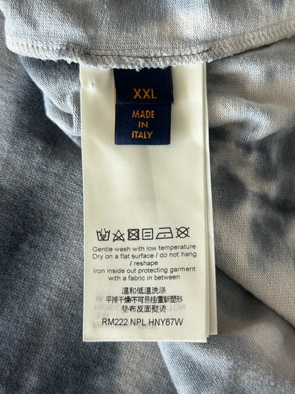 Louis Vuitton Grey & Orange Tie-Dye Graffiti T-Shirt