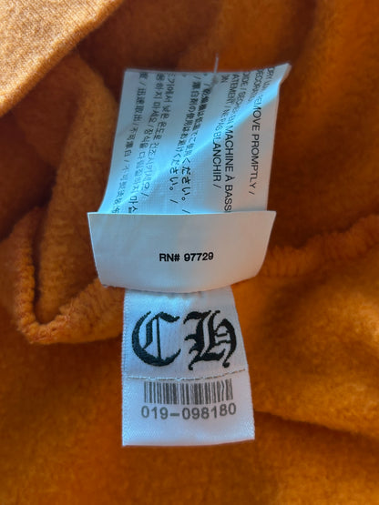 Chrome Hearts Off-White Orange & Black Scroll Logo Hoodie