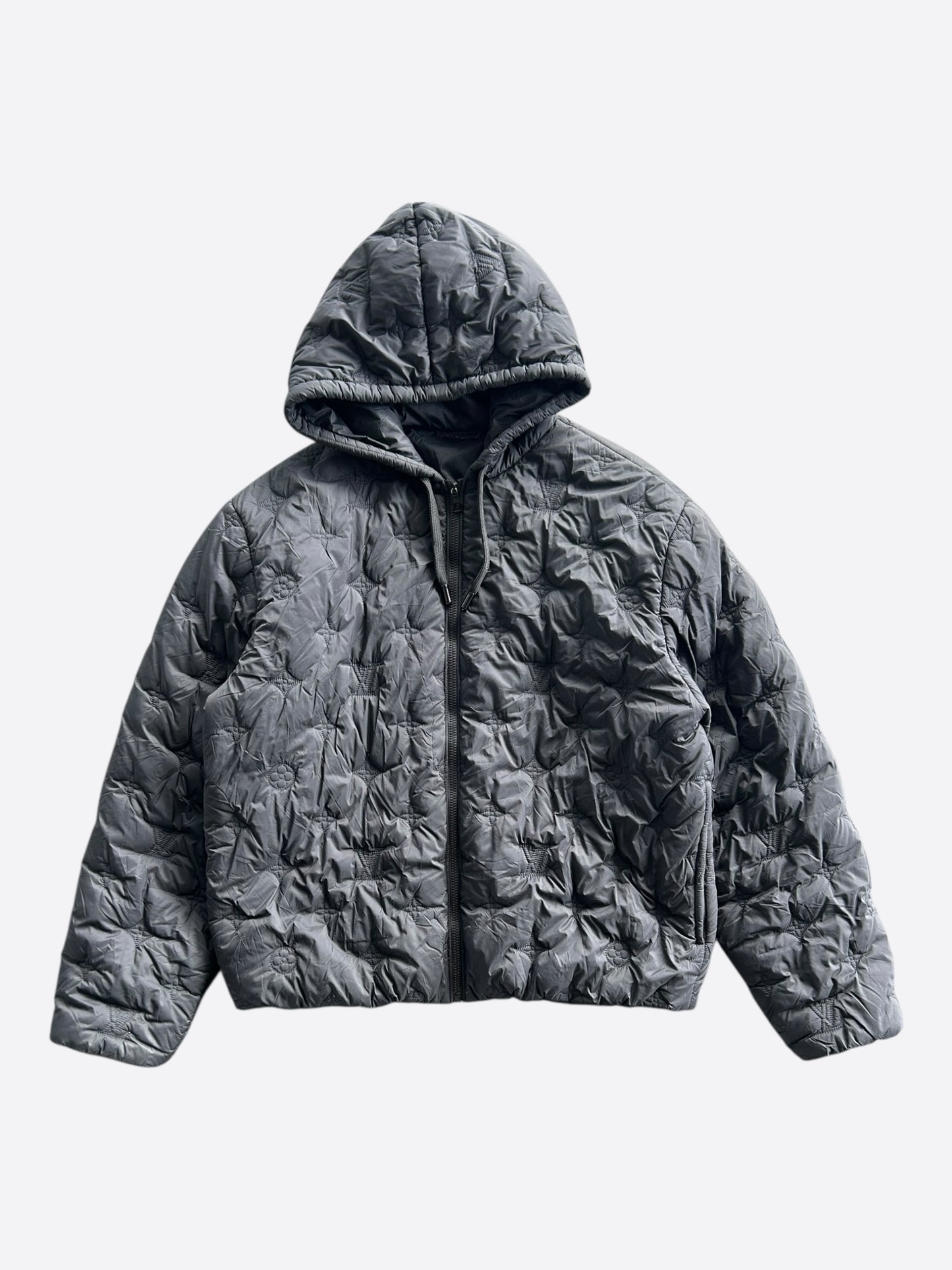 Louis Vuitton Black Embroidered Monogram Puffer Jacket