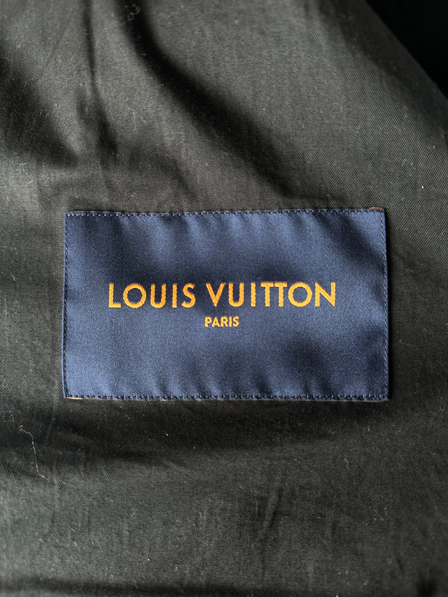 Louis Vuitton Black Embossed Monogram Leather Utility Jacket