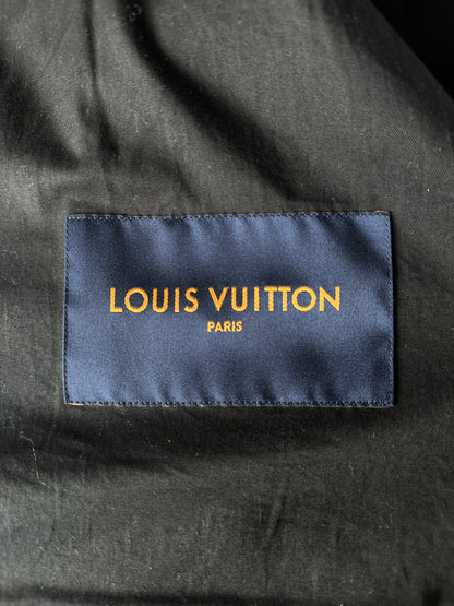 Louis Vuitton Black Embossed Monogram Leather Utility Jacket