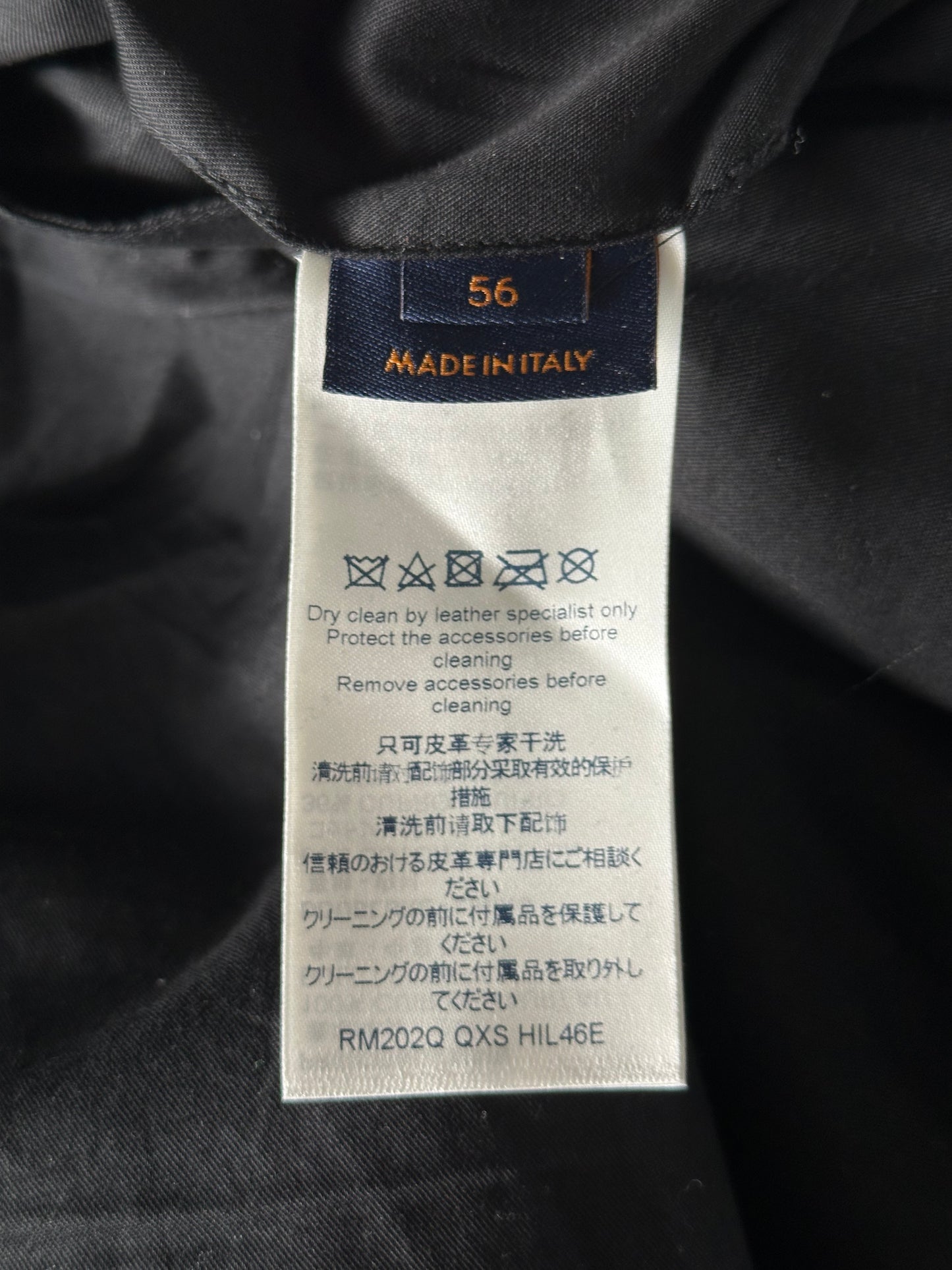 Louis Vuitton Black Embossed Monogram Leather Utility Jacket