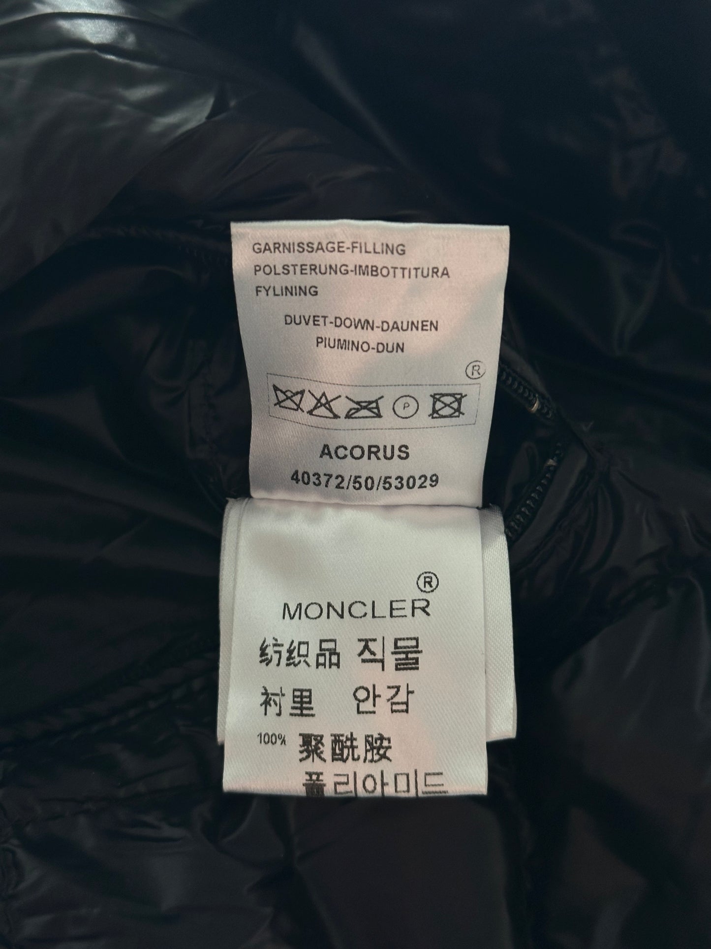 Moncler Black Acorus Down Jacket