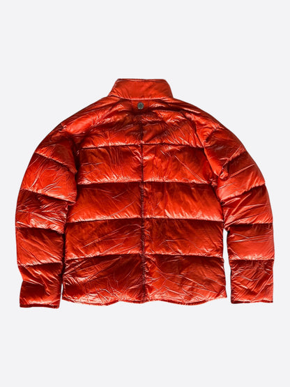 Hermes Orange Nylon Puffer Jacket
