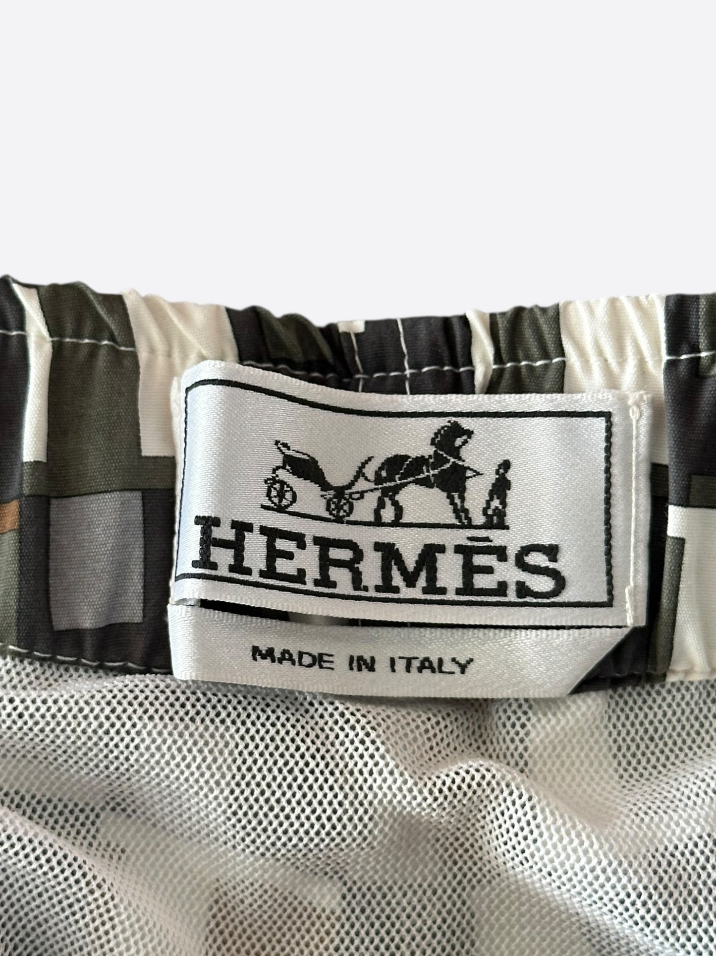 Hermes Multicolor All Over Logo Swim Shorts