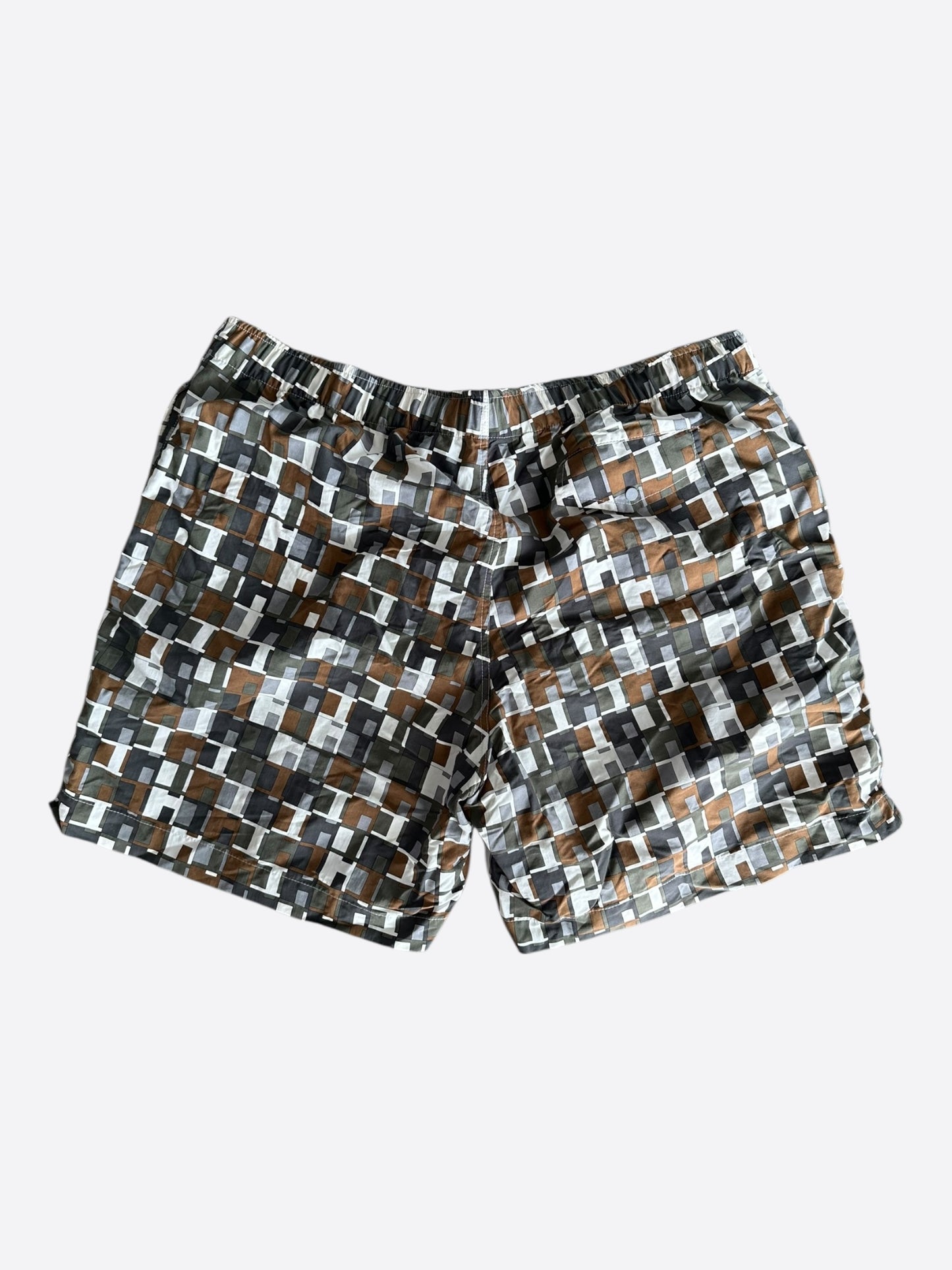 Hermes Multicolor All Over Logo Swim Shorts