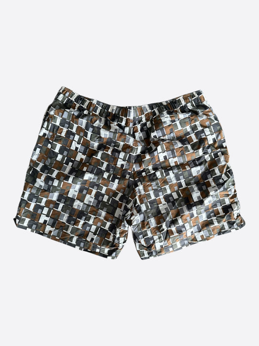 Hermes Multicolor All Over Logo Swim Shorts