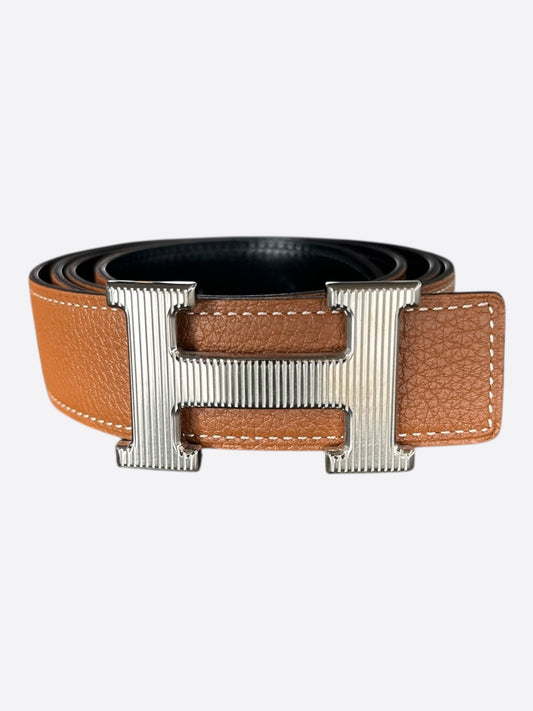 Hermes Brown & Black Reversible H Belt