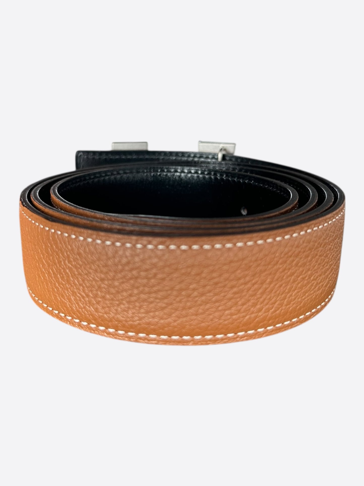 Hermes Brown & Black Reversible H Belt