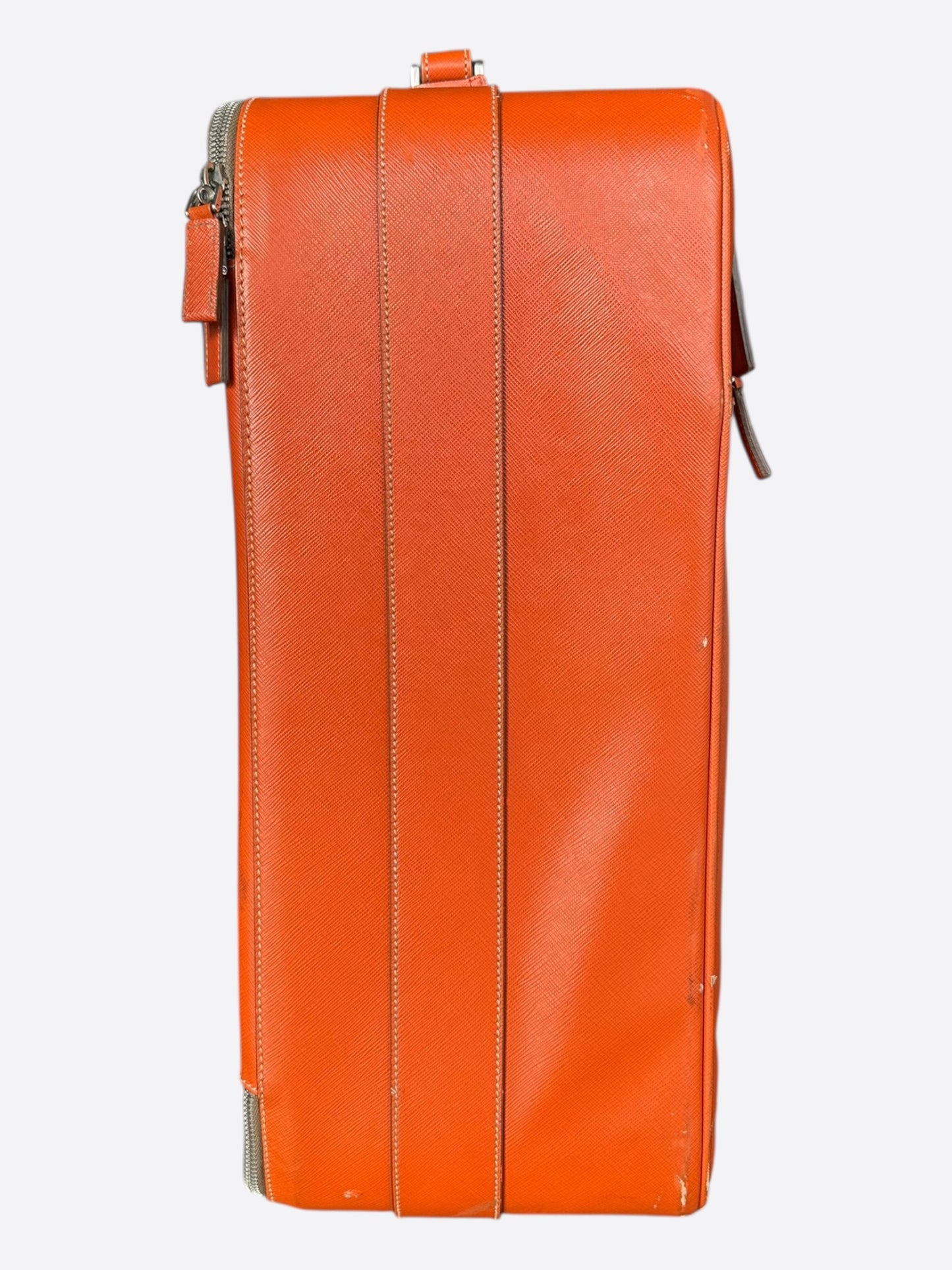 Prada Orange Saffiano Carry-On Suitcase