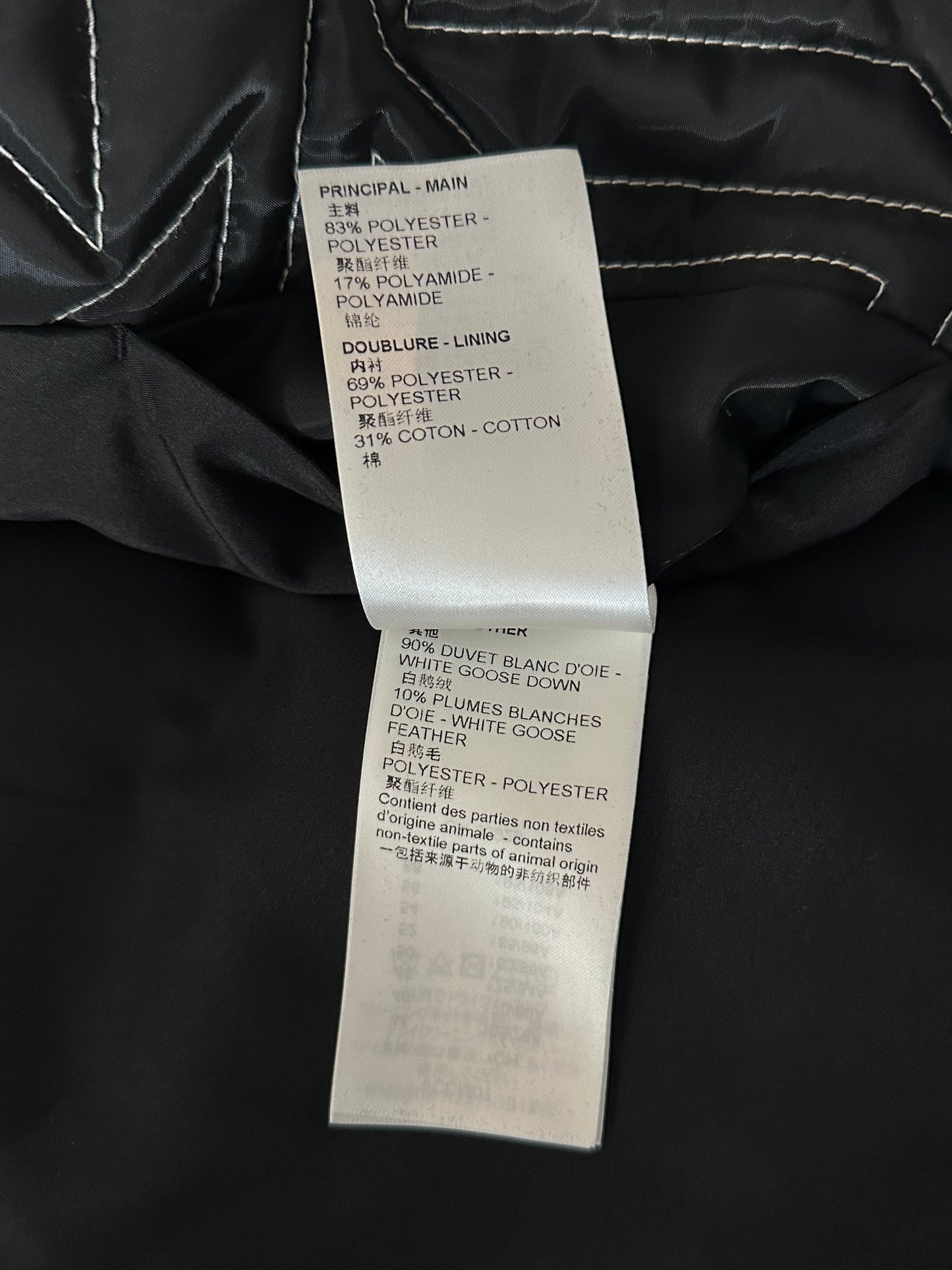 Louis Vuitton Black & White Snow Capsule Puffer Jacket