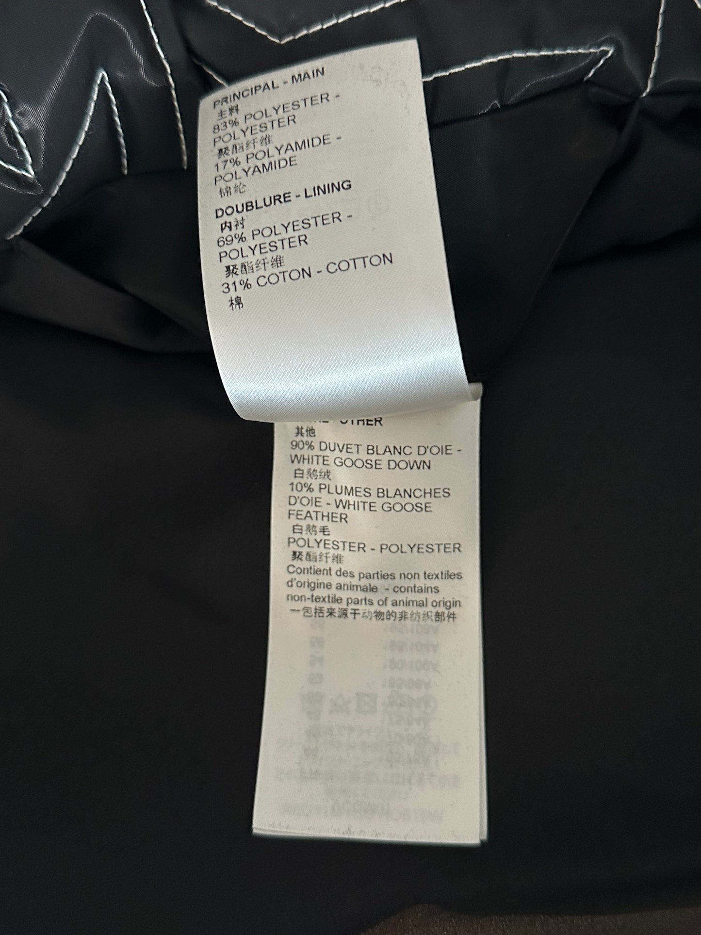 Louis Vuitton Black & White Snow Capsule Puffer Jacket