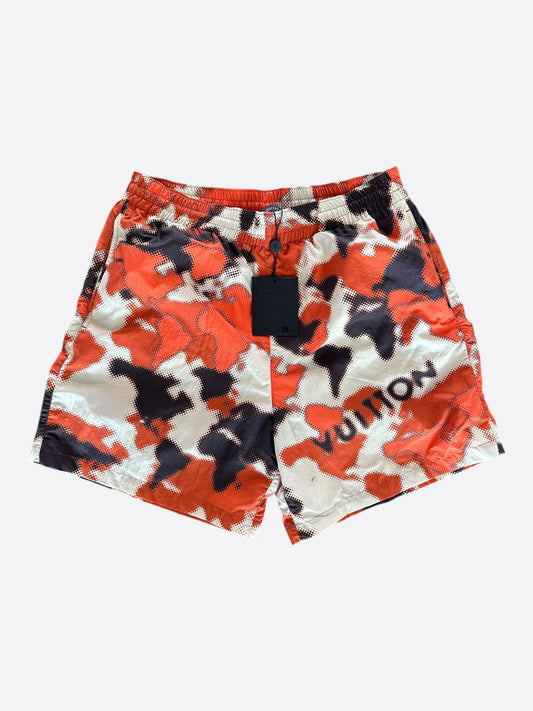 Louis Vuitton Orange Camouflage Swim Shorts