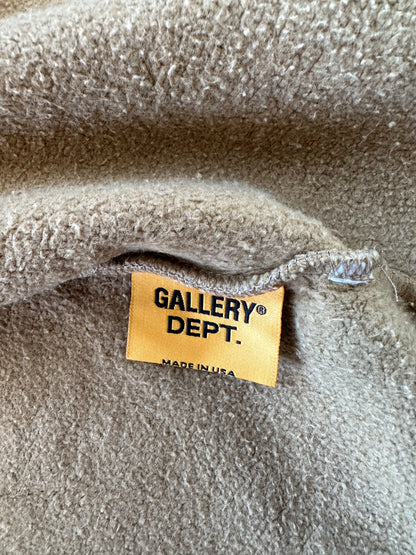 Gallery Dept Tan Sun Faded French Logo Zip Up Hoodie