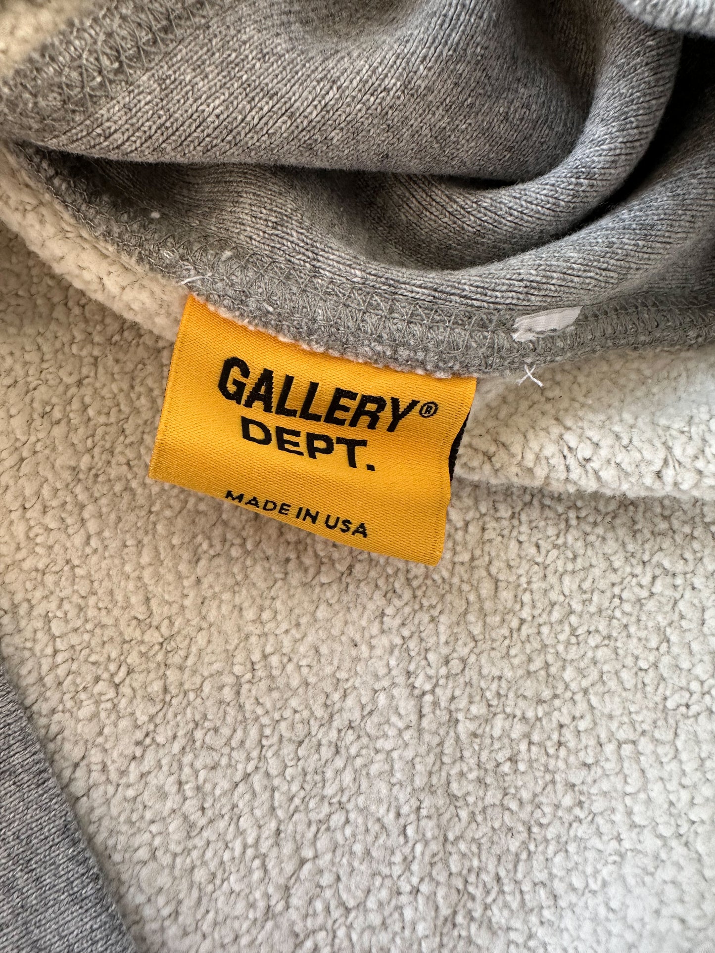 Gallery Dept Grey & Black Logo Hoodie