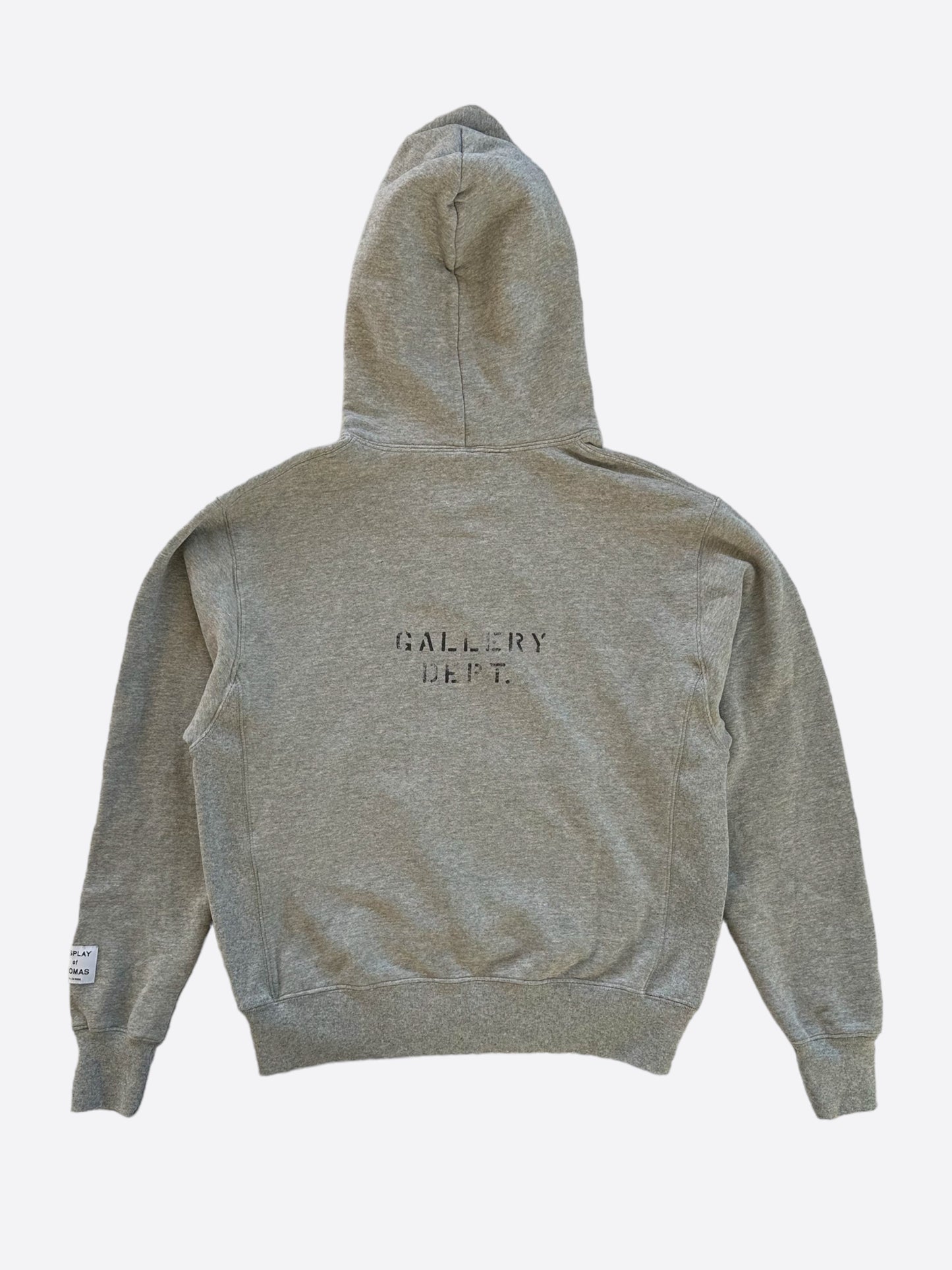 Gallery Dept Grey & Black Logo Hoodie