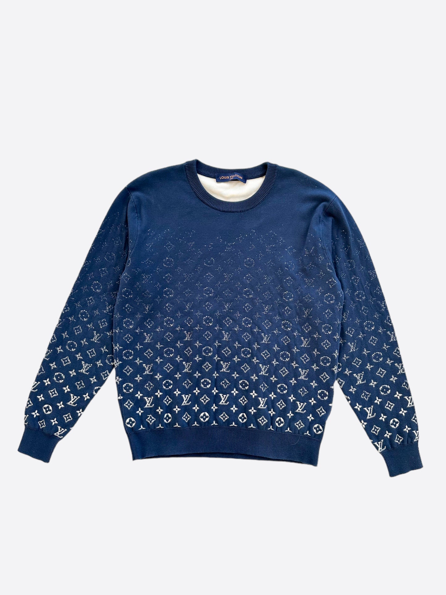 Louis Vuitton Blue & White Gradient Monogram Sweater