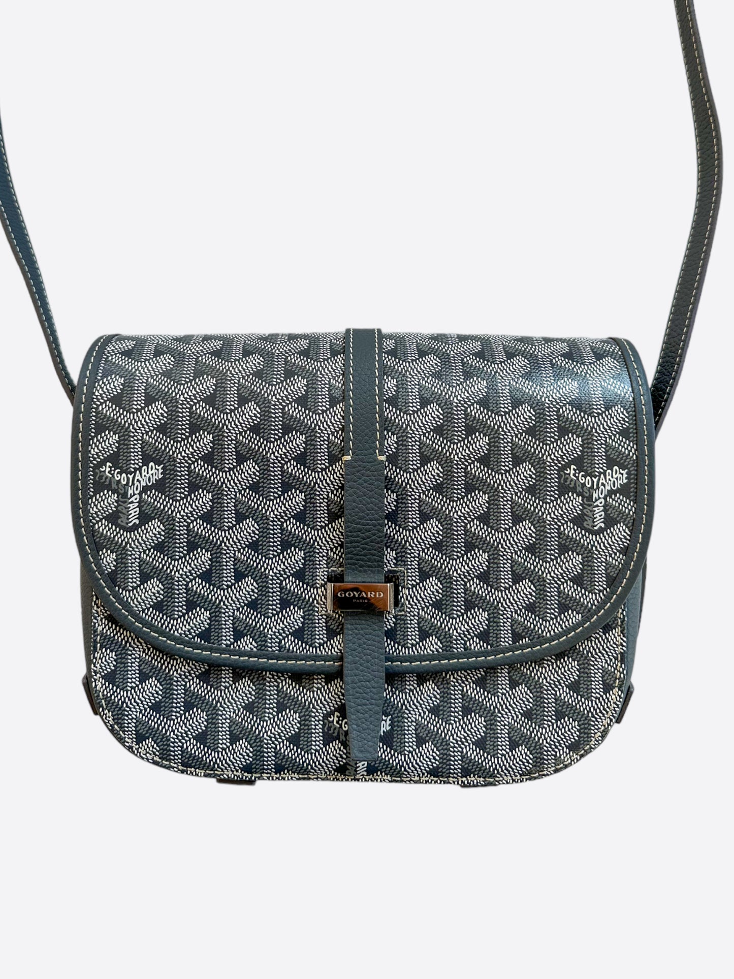 Goyard Grey Belvedere Messenger Bag