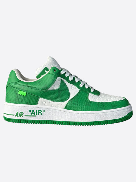 Louis Vuitton Nike Green & White Monogram Air Force 1